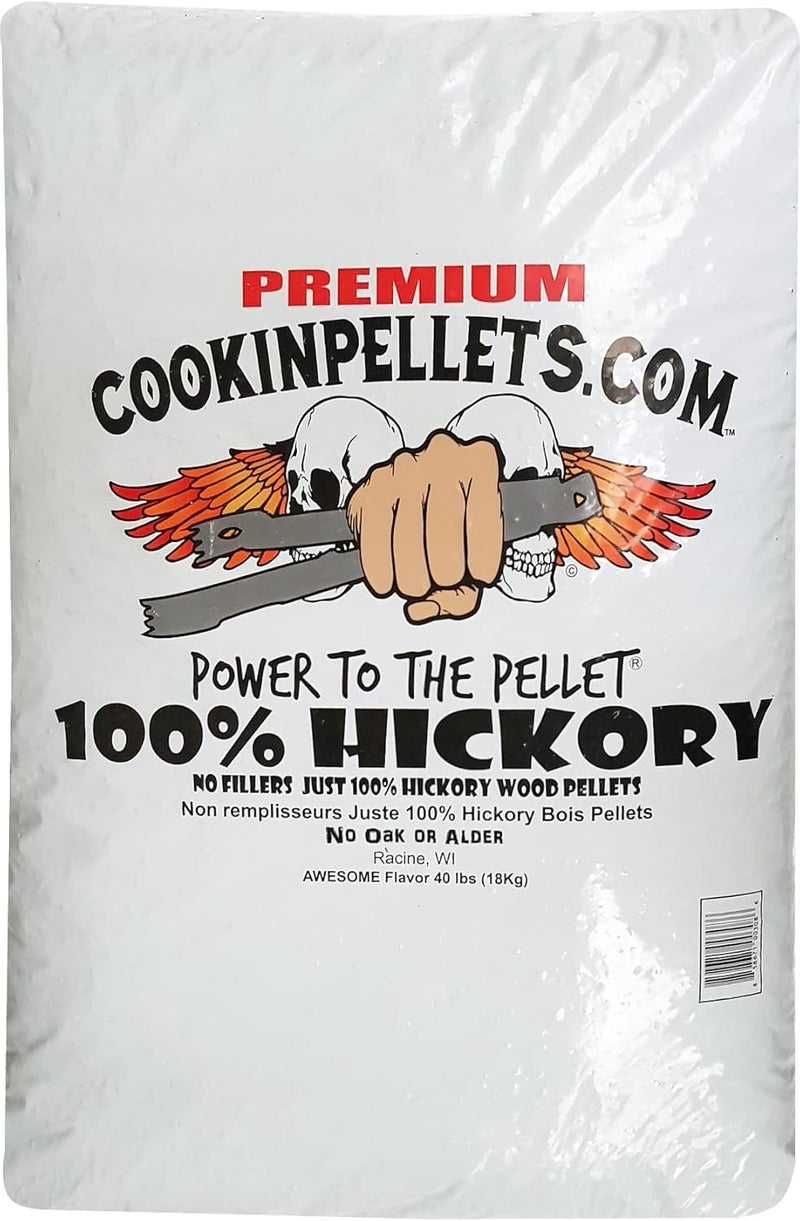 CookinPellets Premium Hardwood Smoker Pellets - 40 Pound Bag, Hickory Flavor - Image 1